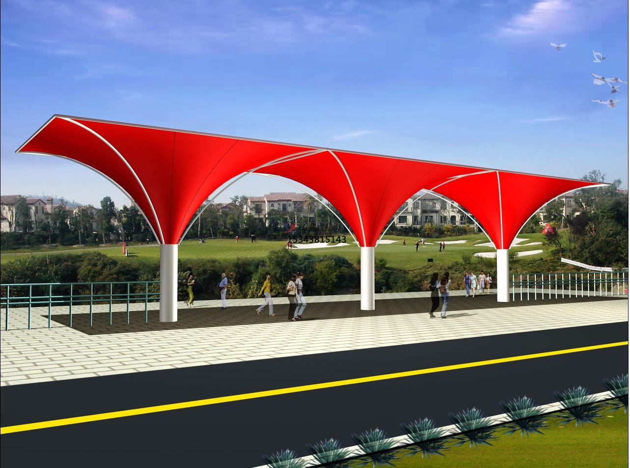 谷城<font color='red'>膜結構景觀(guān)</font>【張拉膜景觀(guān)】行業(yè)領(lǐng)先