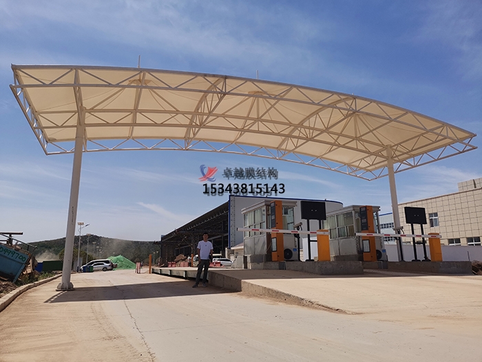 平頂山葉縣建材市場(chǎng)膜結構大門(mén)