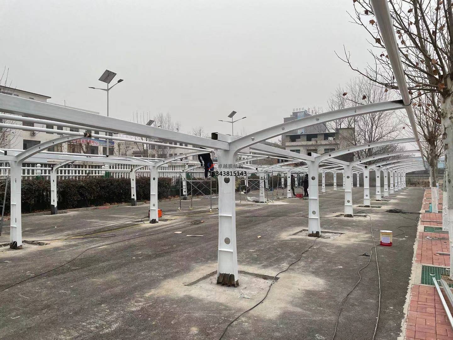 <font color='red'>膜結構車(chē)棚</font>設計效果圖