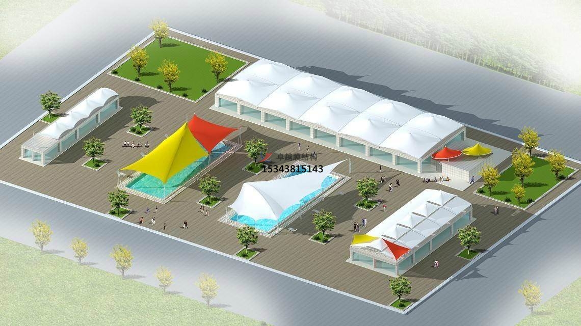 嘉峪關(guān)膜結構游樂(lè )場(chǎng)/<font color='red'>水上樂(lè )園</font>/造浪池/游泳池/兒童樂(lè )園遮陽(yáng)棚廠(chǎng)家【膜結構設計】