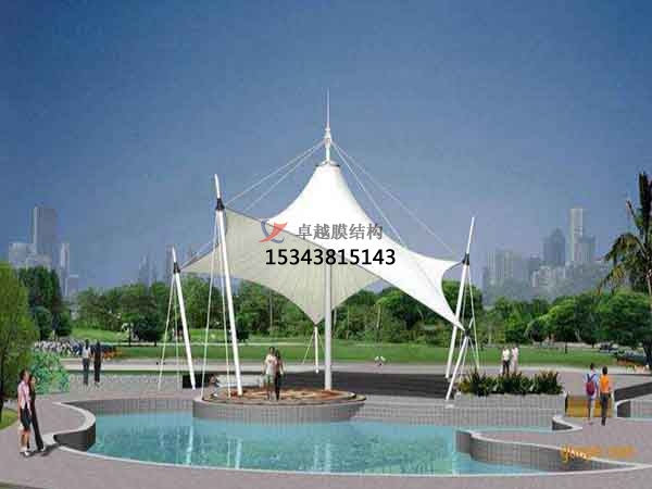 新鄉商業(yè)廣場(chǎng)<font color='red'>張拉膜結構</font>景觀(guān)棚/雨棚設計搭建