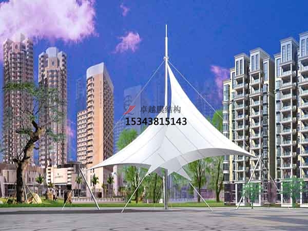 山西商業(yè)廣場(chǎng)<font color='red'>張拉膜結構</font>景觀(guān)棚/雨棚設計搭建