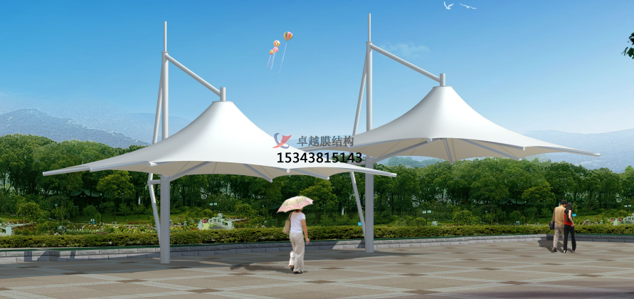 許昌<font color='red'>膜結構景觀(guān)</font>拉膜案例