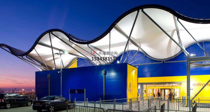 商丘<font color='red'>膜結構景觀(guān)</font>拉膜案例