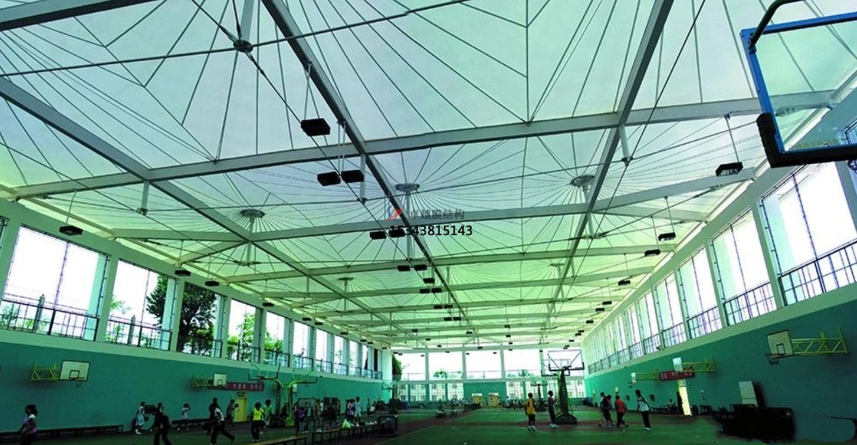 郴州籃球場(chǎng)罩棚——郴州<font color='red'>膜結構公司</font>【專(zhuān)業(yè)廠(chǎng)家】