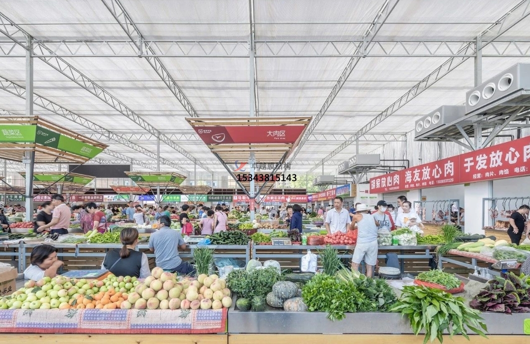 樂(lè )山<font color='red'>膜結構公司</font>【農貿市場(chǎng)膜結構頂棚】樂(lè )山膜結構廠(chǎng)家