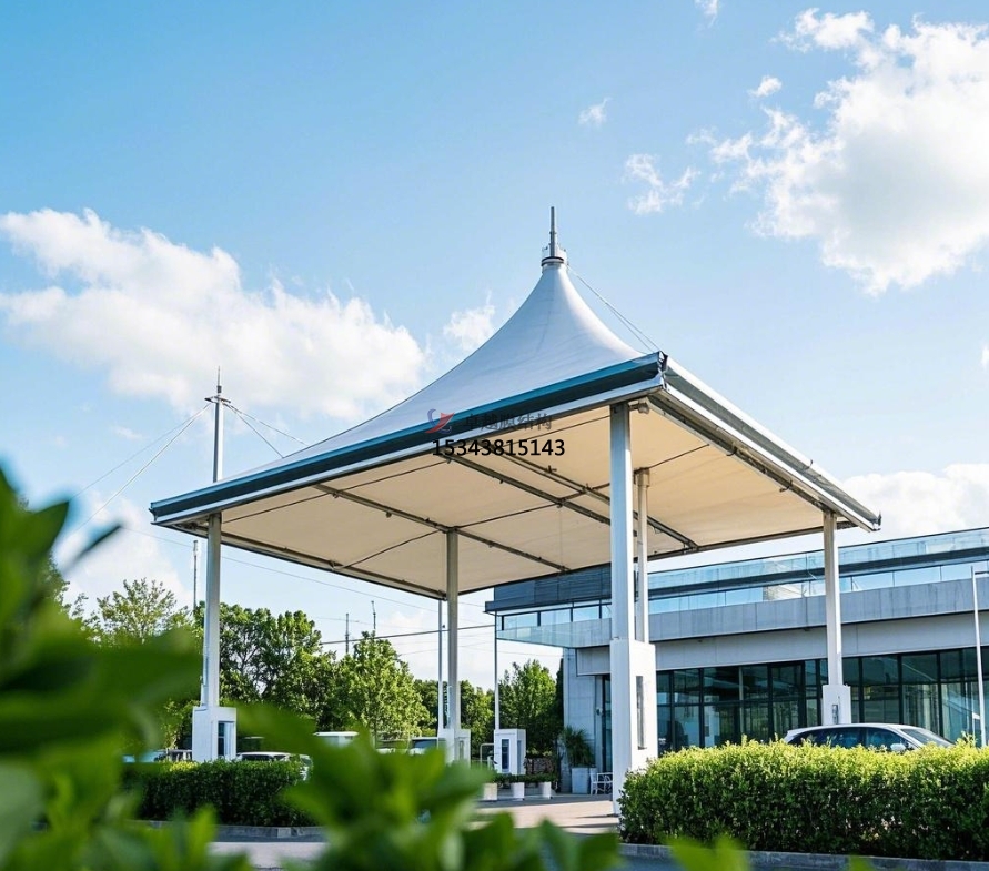 阜陽(yáng)<font color='red'>膜結構公司</font>【加氣站膜結構雨棚】阜陽(yáng)膜結構廠(chǎng)家