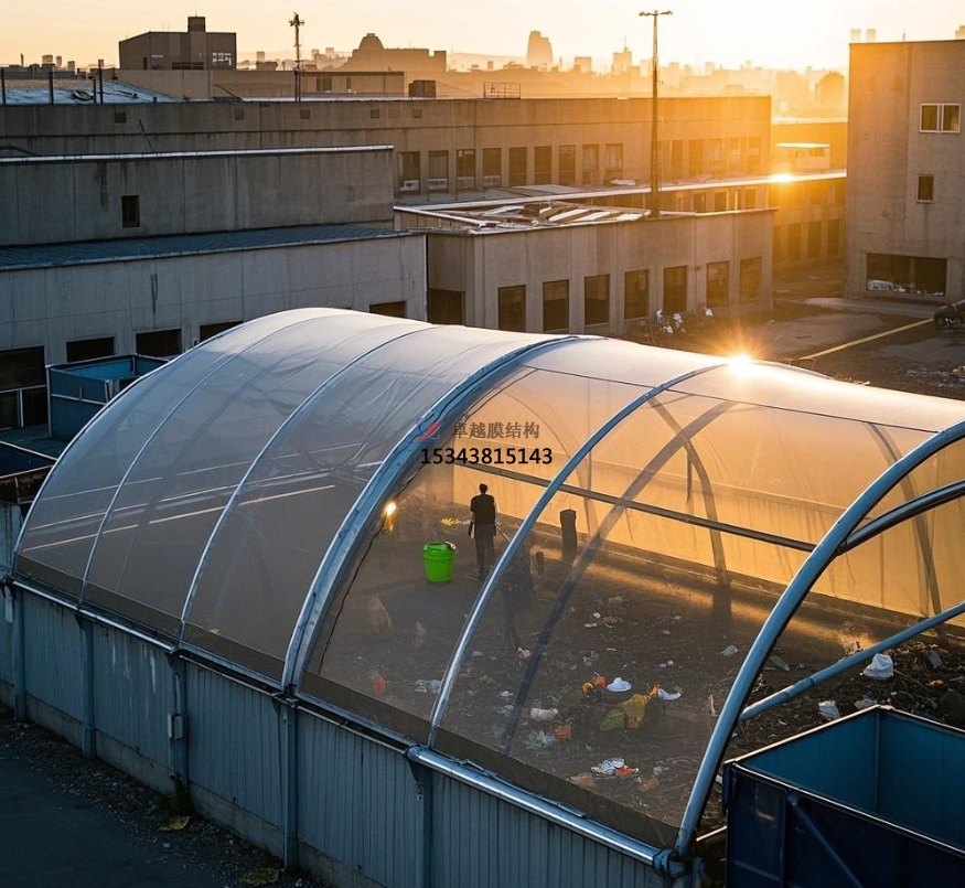 宣城<font color='red'>膜結構公司</font>【垃圾中轉站罩棚】宣城膜結構廠(chǎng)家