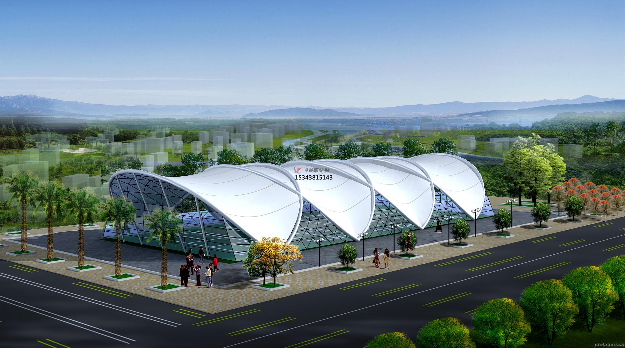 黔南<font color='red'>膜結構公司</font>【門(mén)球場(chǎng)雨棚工程施工】黔南膜結構廠(chǎng)家