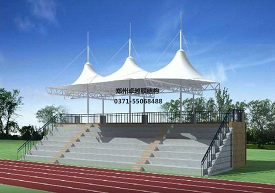 河北<font color='red'>膜結構看臺</font>/舞臺【河北省科技工程學(xué)校等】工程設計施工案例